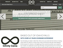 Tablet Screenshot of infinitycoins.com